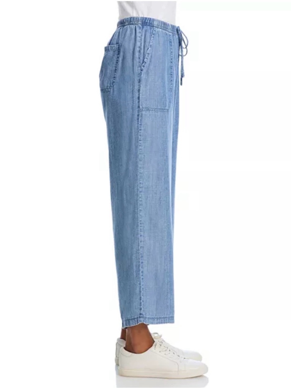 NWT Splendid Angie Indigo Crop Wide Leg Denim Pant - Picture 4 of 9